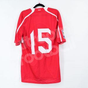 2009 Turkey Home Shirt #15 Mehmet Aurelio Match Worn vs Spain WC Qualifiying - Image 1