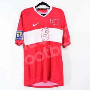 2009 Turkey Home Shirt #15 Mehmet Aurelio Match Worn vs Spain WC Qualifiying - Image 3
