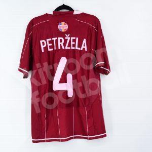 2007-08 Sparta Prague Home Shirt #4 PETRZELA Match Worn Shirt - Image 1