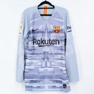 2019-20 Barcelona Grey GK Shirt #1 TER STEGEN La Liga Match Un Worn Issue - Image 3