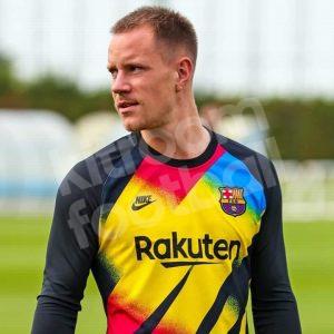 2019-20 Barcelona Fantasy GK Shirt #1 TER STEGEN Champions League Match Un Worn Issue - Image 4