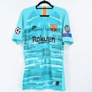 2019-20 Barcelona Green GK Shirt #13 NETO Champions League Match Un Worn Issue - Image 3
