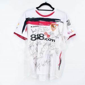 2006-07 Sevilla FC Home Shirt #3 DAVID Match Worn Signed - Image 3