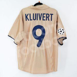2001-02 Barcelona Away Shirt #9 KLUIVERT (Very Good) M Champions League