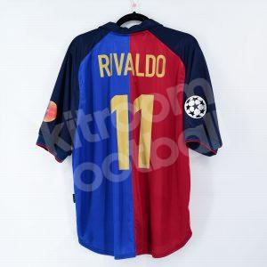 1999-00 Barcelona Player Issue Centenario Shirt #11 RIVALDO (Good) L Champions League - Image 1