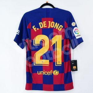 2019-20 Barcelona Home Shirt #21 F. DE JONG (New) M Vapor Match