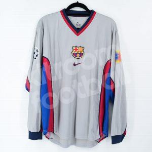 2000-01 Barcelona Player Issue Away Shirt #8 COCU Champions League (Very Good) XL - Image 3