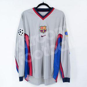2000-01 Barcelona Player Issue Away Shirt #11 OVERMARS Champions League (Very Good) XL - Image 3