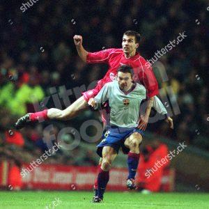 2000-01 Barcelona Player Issue Away Shirt #11 OVERMARS Champions League (Very Good) XL - Image 4