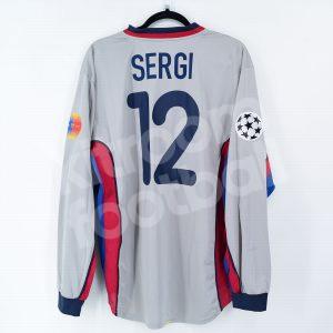 2000-01 Barcelona Player Issue Away Shirt #12 SERGI Champions League (Very Good) XL