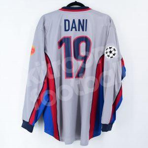 1999-00 Barcelona Player Issue Away Shirt #19 DANI Champions League (Very Good) XL