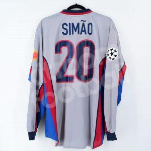 1999-00 Barcelona Player Issue Away Shirt #20 SIMAO Champions League (Very Good) XL