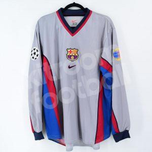 1999-00 Barcelona Player Issue Away Shirt #20 SIMAO Champions League (Very Good) XL - Image 3