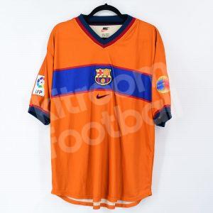 1998-99 Barcelona Away Player Issue Shirt #19 KLUIVERT (Very Good) L - Image 3