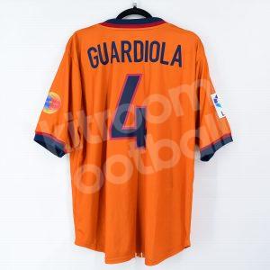 1998-99 Barcelona Away Player Issue Shirt #4 GUARDIOLA (Very Good) L