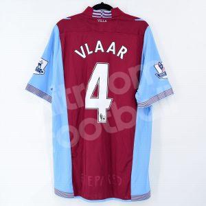 2013-14 Aston Villa Home Shirt #4 VLAAR Match Worn - Image 1