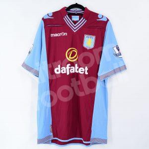 2013-14 Aston Villa Home Shirt #4 VLAAR Match Worn - Image 3
