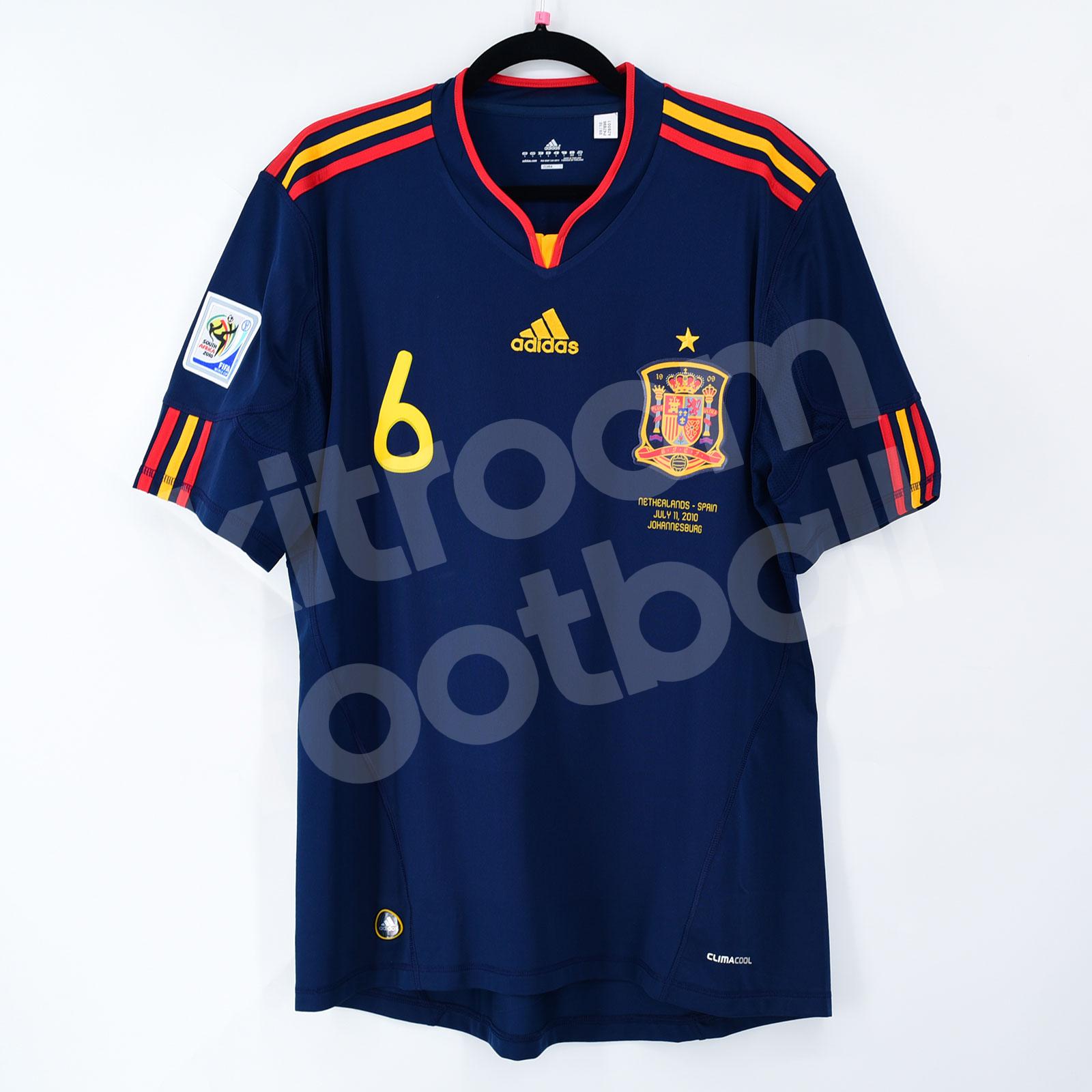 Final World Cup 2010 South Africa Spain Away Shirt #6 INIESTA