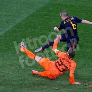 Final World Cup 2010 South Africa Spain Away Shirt #6 A. INIESTA (New) L Adidas - Image 4