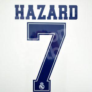 2019-20 Real Madrid Player Issue Third Blue Name Set Sporting ID - #7 HAZARD
