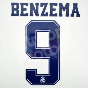 2019-20 Real Madrid Player Issue Third Blue Name Set Sporting ID - #9 BENZEMA