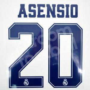 2019-20 Real Madrid Player Issue Third Blue Name Set Sporting ID - #20 ASENSIO