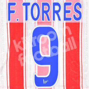 2003-04 Atletico Madrid Home Name Number Set #9 Fernando TORRES Repro