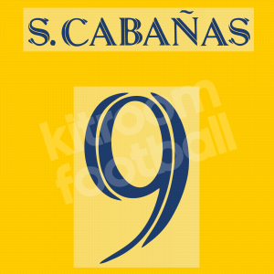 2005-08 America Club México Name & Number Set Home #9 S. CABAÑAS