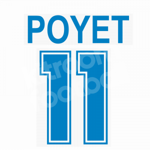 1995-98 Real Zaragoza Name Set & Number POYET Adidas - #11 POYET (Home)