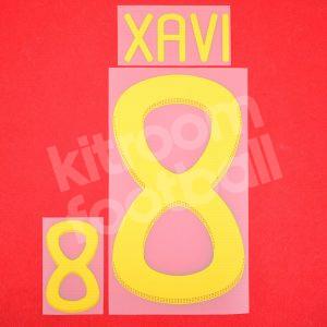 Spain World Cup 2010 Name Set Home Away Repro - #8 XAVI