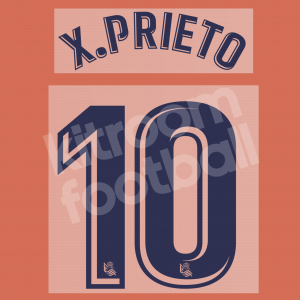 2017-18 Real Sociedad Name Set XABI PRIETO CARLOS VELA - #10 X. PRIETO (Away