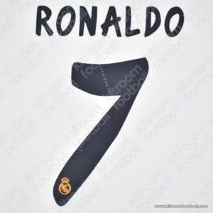 2013-14 Real Madrid Home Name Set #7 RONALDO Repro