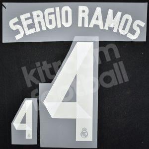 2014-15 Real Madrid Away Name Number Set #4 SERGIO RAMOS Repro