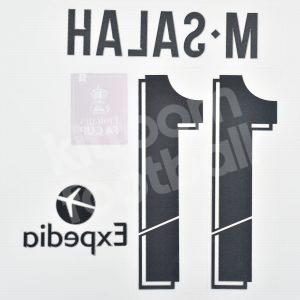 2020-21 Liverpool Away Name Number Set #11 M. SALAH FA Cup Expedia Patch - Image 3