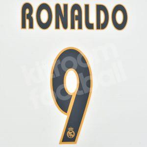 2003-05 Real Madrid Home Name Number Set #9 RONALDO Repro