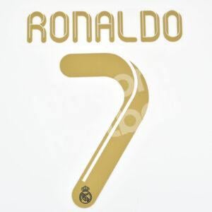 2011-12 Real Madrid Home & Away Name Set #7 Cristiano RONALDO (Repro)