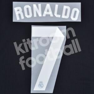 2014-15 Real Madrid Away Name Number Set #7 RONALDO Repro