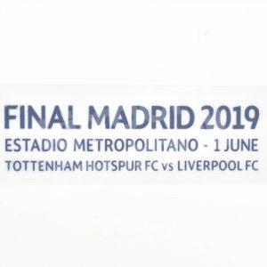 2019 Tottenham Final Champions League MDT Match Detail Patch Repro - Image 4