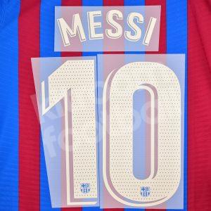 2021-22 Barcelona Home Name Set La Liga Repro - #10 MESSI - Image 1