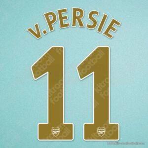 2007-08 Arsenal Cup Home Away Third Name Set #11 van PERSIE (HQ Repro) - Image 1