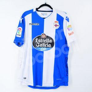 2017-18 Deportivo Home Shirt #6 ALBENTOSA Match Worn (Excellent) - Image 3