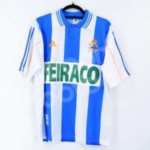 1998-99 Deportivo Home Shirt #8 DJALMINHA (Very Good) M Adidas Feiraco - Image 2