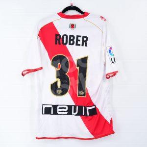 2012-13 Rayo Vallecano Home Shirt #31 ROBER Match Worn - Image 1