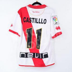 2013-14 Rayo Vallecano Home Shirt #11 CASTILLO Match Worn