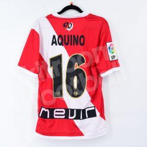 2014-15 Rayo Vallecano Away Shirt #16 AQUINO Match Worn - Image 1