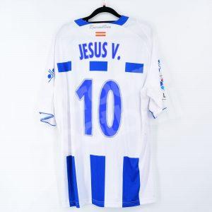 2008-09 Recreativo Huelva Home Shirt #10 JESIS VAZQUEZ Match Worn
