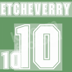 USA FIFA World Cup 1994 Bolivia Name Set Home #10 ETCHEVERRY Repro - Image 1