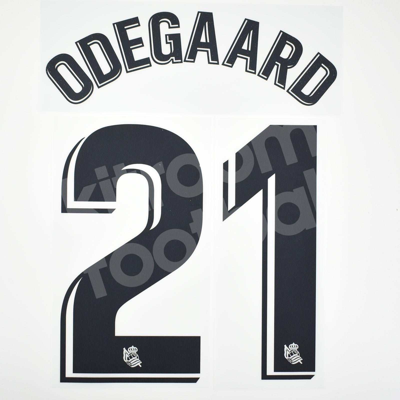 Real Sociedad Ødegaard 21 ユニフォーム M 2019-20 Reals Sociedad Home Player Issue Name Set #21 ODEGAARD