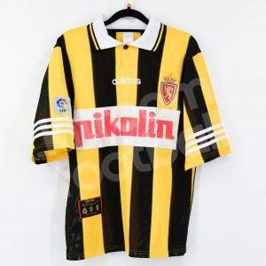 1996-97 Real Zaragoza Away Shirt #11 POYET (Good) M - Image 3