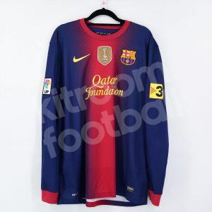 2012-13 Barcelona Home L/S Shirt #10 MESSI Nike (Good) L - Image 3